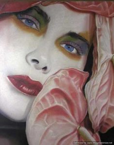 Retrato a pastel con cala