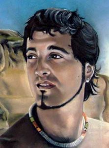 Retrato a pastel de Jordi