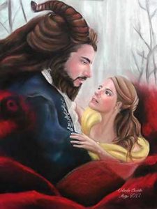 Cuadro a pastel para Leyre y Fernando