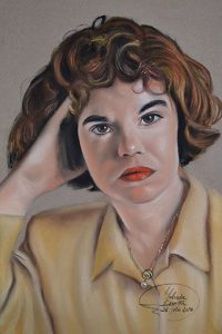 Retrato a pastel de mujer 2