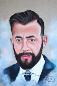 Retrato a pastel para Lluis