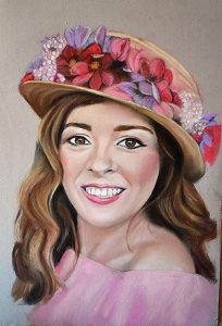 Ana María, Retrato a pastel