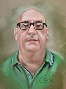 Retrato a pastel de Fernando