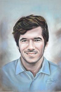 Retrato a pastel de Pablo