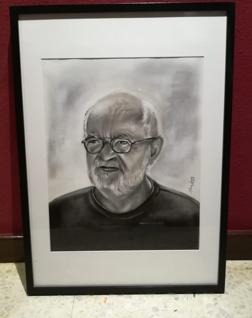 Retrato a carboncillo José María Escalona